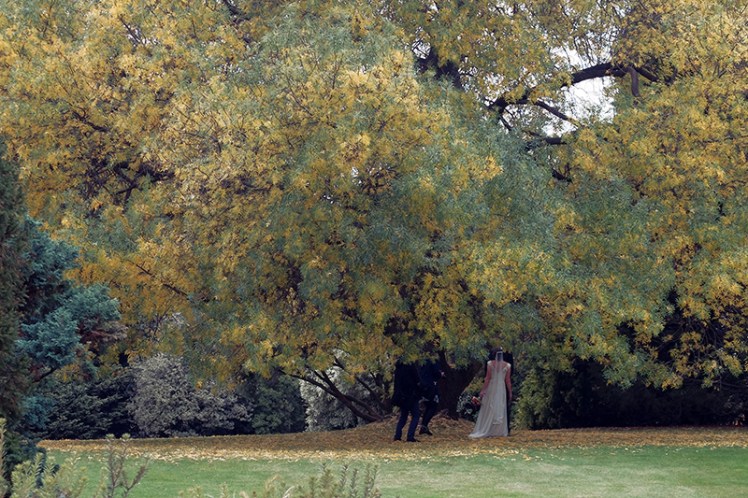 A happy couple celebrated their wedding day in the grounds of the gardens. 
