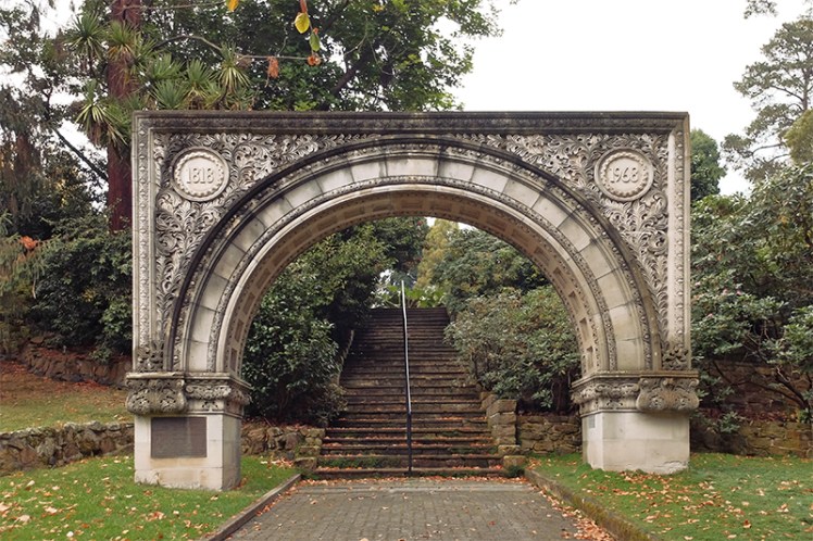 The Anniversary Arch is a rather ornate structure to come across after the more organic scenery surrounding it. Don't miss out on walking up the stairs beyond, it's very worth the climb!