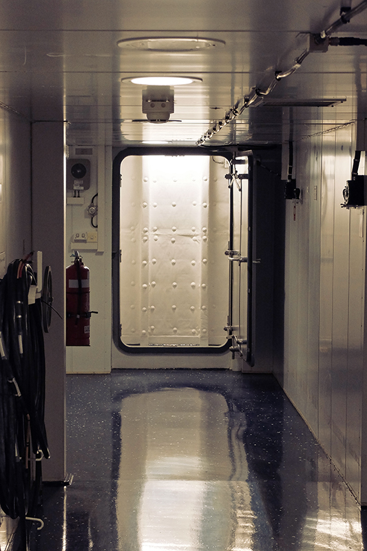 Watch your step, all the doors on navy vessels are designed to catch out drunk and clumsy people :)