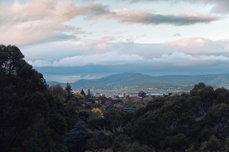 The view out over Hobart is quite nice, albeit not a patch on Mount Nelson.