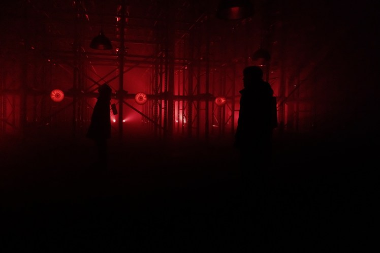 Inside the Bass Bath, I loved the scaffolding at the sides which revealed itself momentarily during the performance.