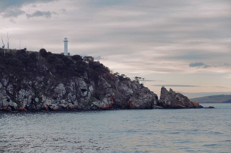 The Point Home Lookout Lighthouse is the last man-made object you see before reaching Maria Island.