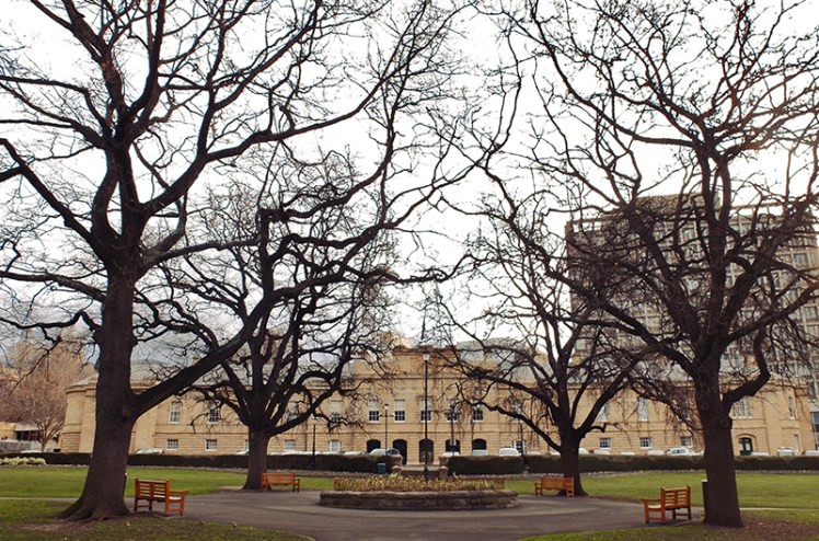 The walk starts to venture back inland a little after this when you reach Parliament House (12). It has been the meeting place of the Government of Tasmania since 1841. The building was originally designed as a customs house, and from 1841 until 1904 when the customs offices were relocated, the building served both purposes.