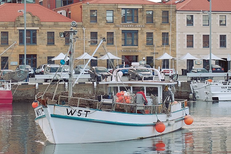 From TMAG you move on to Victoria Dock (5) where the local fishermen park up their boats in front of the Henry Jones Art Hotel (6) which is built inside the former IXL jam factory.