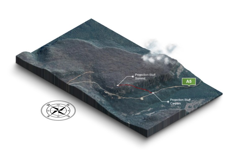 Projection Bluff 3D Map